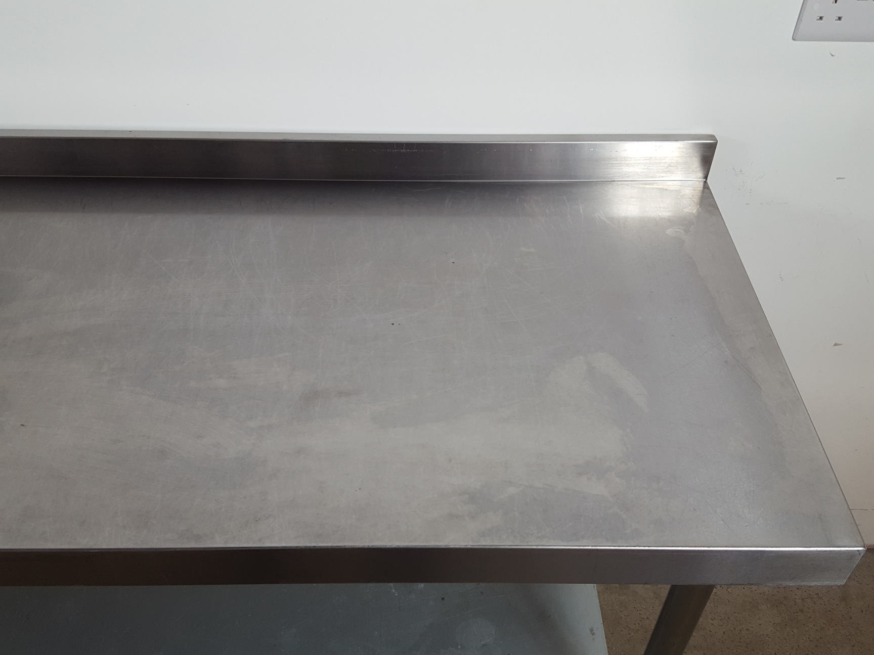 Image of Vogue Catering Kitchen Stainless Steel Work Table Upstand 160x60x97cm LWH