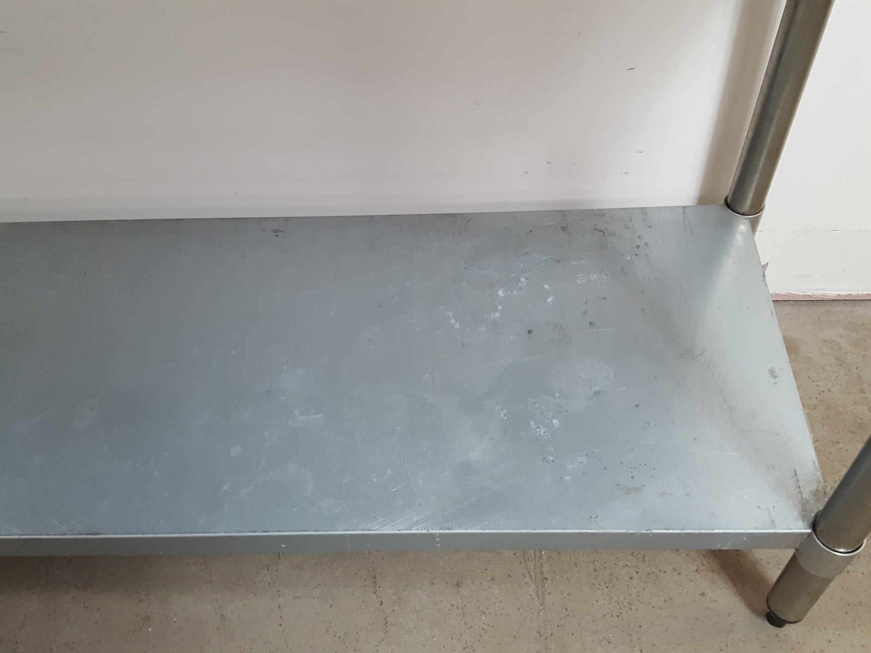 Image of Vogue Catering Kitchen Stainless Steel Work Table Upstand 160x60x97cm LWH
