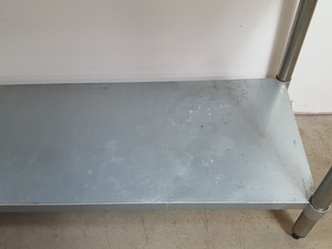 Thumbnail image of Vogue Catering Kitchen Stainless Steel Work Table Upstand 160x60x97cm LWH