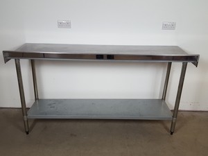 Thumbnail image of Vogue Catering Kitchen Stainless Steel Work Table Upstand 160x60x97cm LWH
