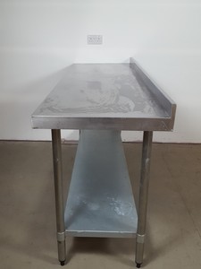 Thumbnail image of Vogue Catering Kitchen Stainless Steel Work Table Upstand 160x60x97cm LWH