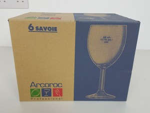 Thumbnail image of 283 x Savoie Wine Glasses - 30x 35cl (Large), 39x 24cl (Med), 214x 19cl (Small)