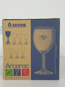 Thumbnail image of 283 x Savoie Wine Glasses - 30x 35cl (Large), 39x 24cl (Med), 214x 19cl (Small)