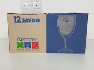Thumbnail image of 283 x Savoie Wine Glasses - 30x 35cl (Large), 39x 24cl (Med), 214x 19cl (Small)