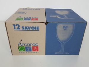 Thumbnail image of 283 x Savoie Wine Glasses - 30x 35cl (Large), 39x 24cl (Med), 214x 19cl (Small)