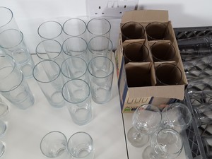 Thumbnail image of 211 x Mixed Commercial Bar Glasses - Branded, Beer, Wine, Pint, Half-Pint