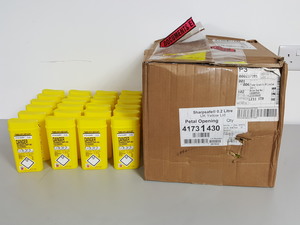 Thumbnail image of 74 x Sharpsafe 0.2L Syringe & Sharps Bins / Disposal Container