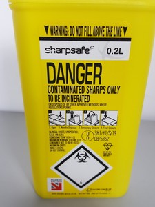 Thumbnail image of 74 x Sharpsafe 0.2L Syringe & Sharps Bins / Disposal Container