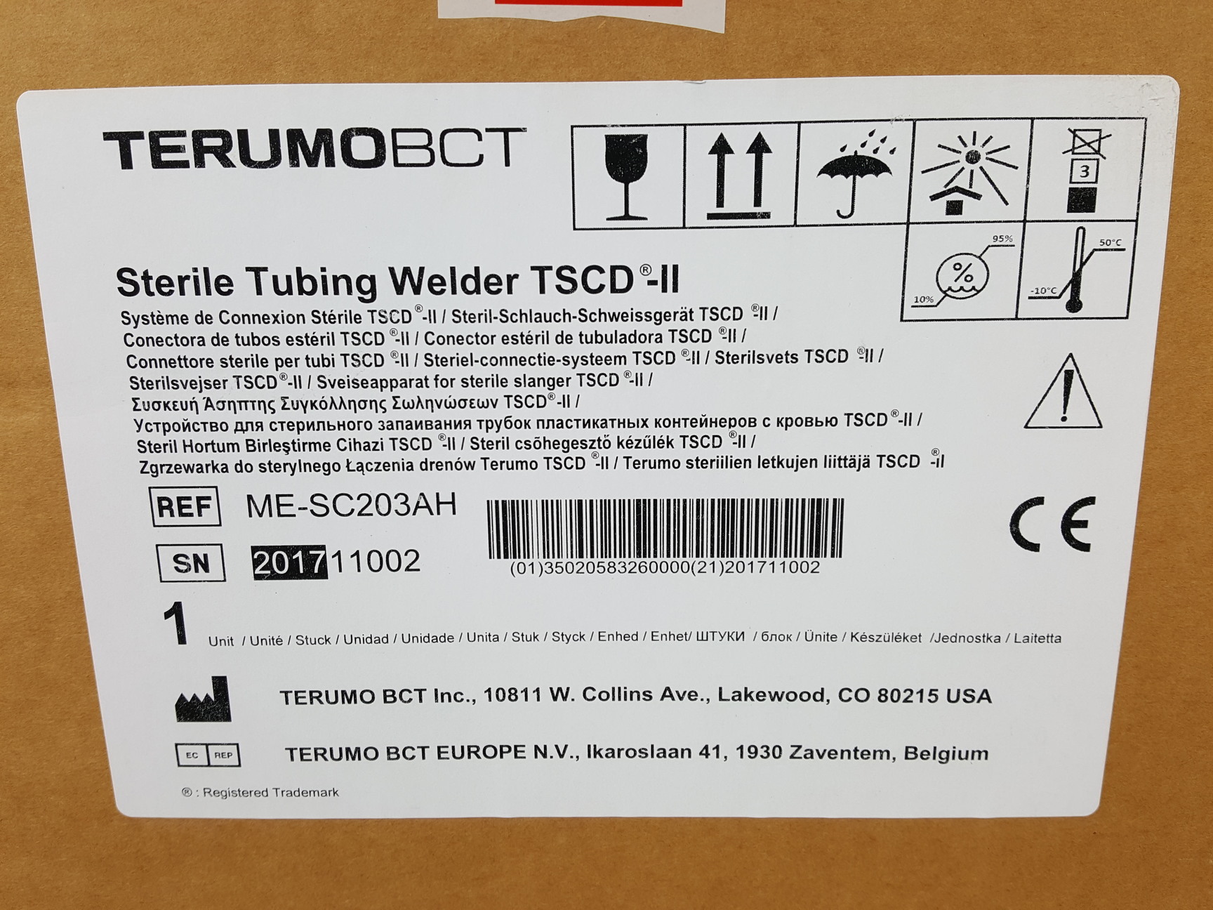 Image of Terumo BCT Sterile Tubing Welder Model - TSCD-II Lab - 2017, ME-SC203AH