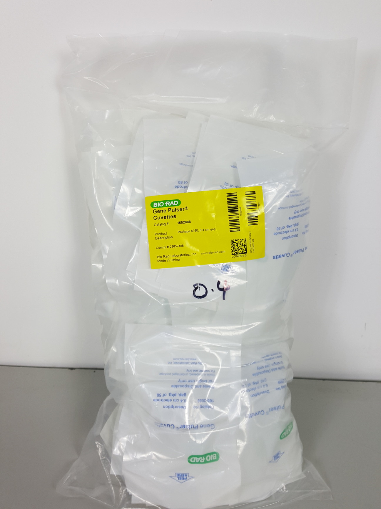 Image of 50 x Bio-Rad Gene Pulser Electroporation Cuvettes 0.4cm Gap Lab  1652088