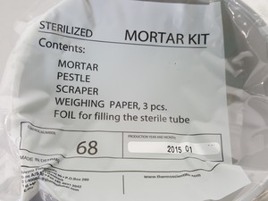 Thumbnail image of 39 x Thermo Scientific Sterile Pestle & Mortar Kit Lab, 533669, 10696653