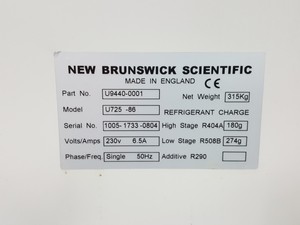 Thumbnail image of New Brunswick -86 Ultra Low Temperature Freezer U725 -86