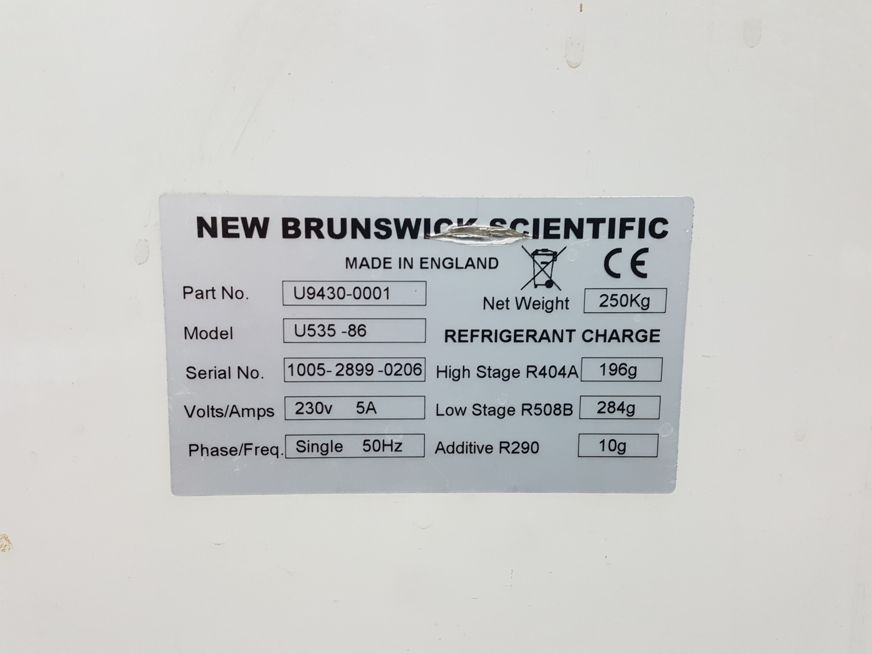 Image of New Brunswick Scientific -86 Ultra Low Temperature Freezer U535