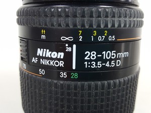 Thumbnail image of Nikon AF NIKKOR 28-105mm 1:3.5 - 4.5D Camera Lens with Rubber Hood 