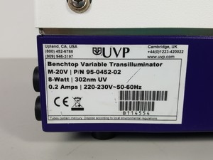Thumbnail image of UVP MultiDoc-It 125 Imaging System with M-20V Transilluminator 97-0192-02 Lab