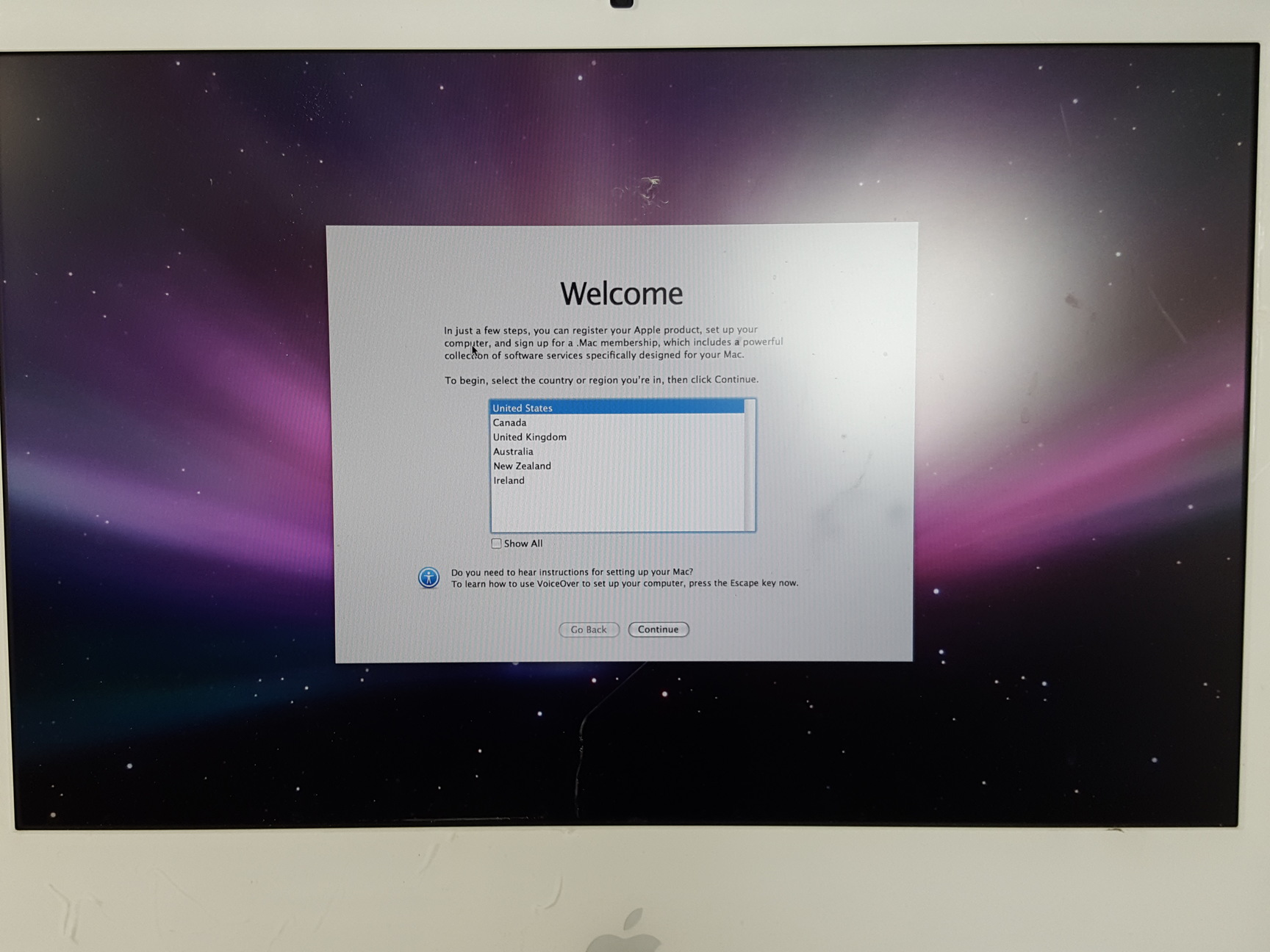 Image of Apple iMac 20" Core Duo 2.0 Early 2006 MA200LL - iMac4,1 - A1174 - 2105
