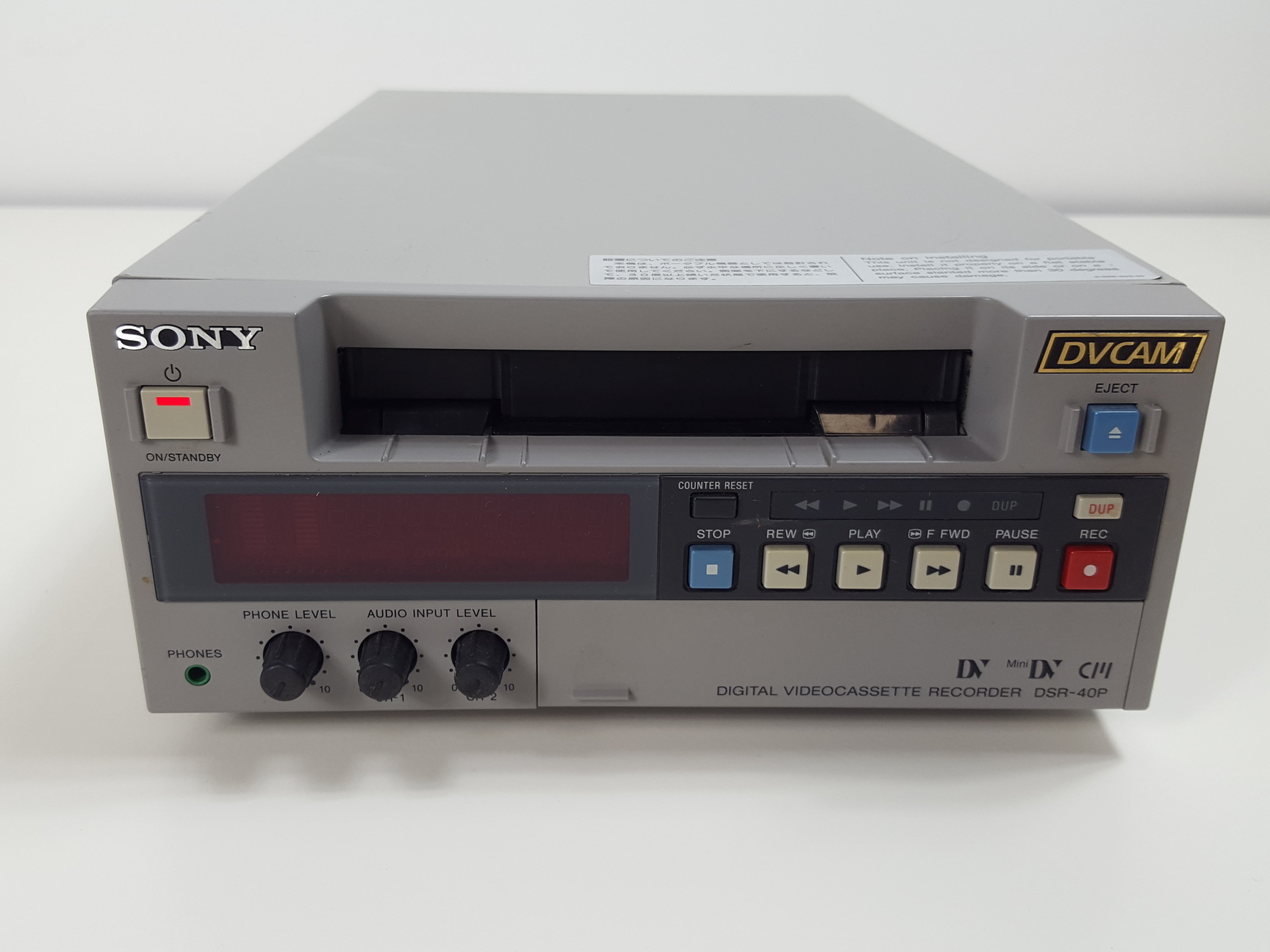 Image of Sony DVCAM DSR-40P Digital VideoCassette Recorder DV & Mini DV 