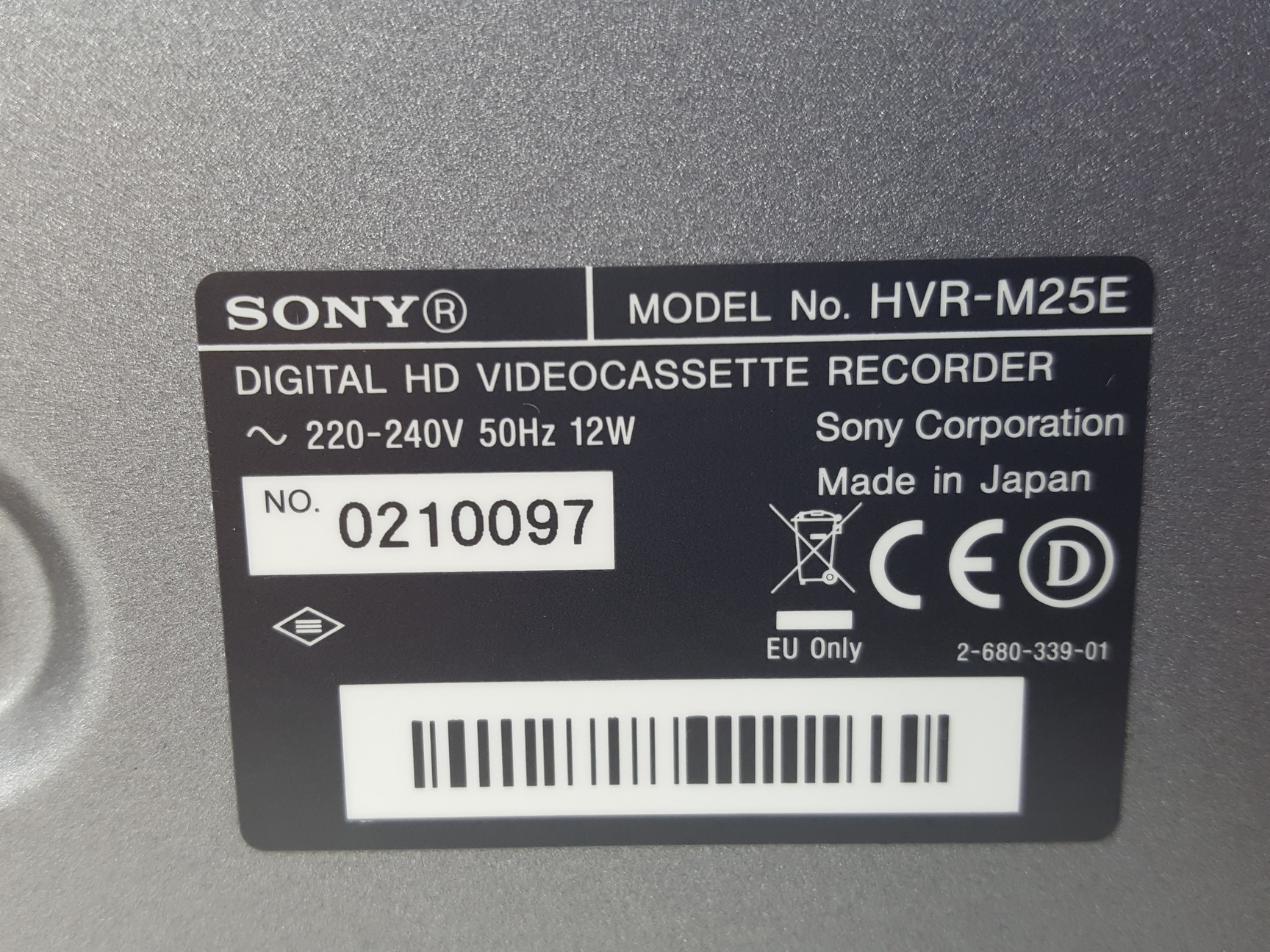 Image of Sony HVR-M25E Digital HD VideoCassette Recorder HDV 1080i DVCAM DV Mini DV