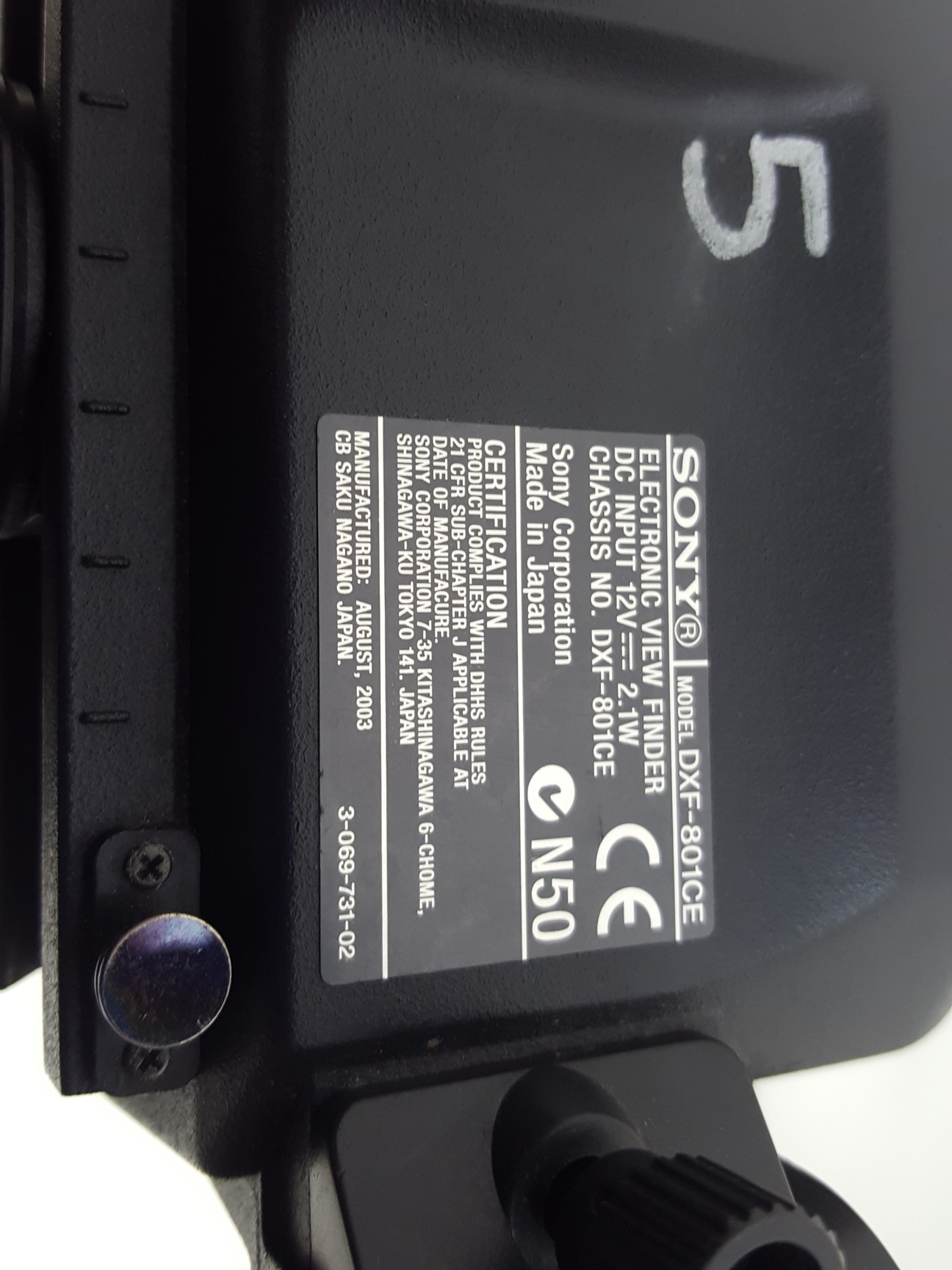 Image of Sony DSR-570WSP Digital Camcorder w/ DXP-801CE Electronic Viewfinder