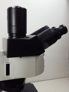 Thumbnail image of Olympus BX60 Trinocular Fluorescence Microscope & 4 UPlanFl Objectives Lab
