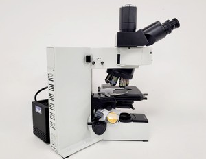 Thumbnail image of Olympus BX60 Trinocular Fluorescence Microscope & 4 UPlanFl Objectives Lab
