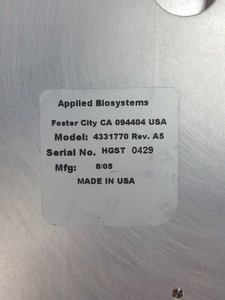Thumbnail image of Applied Biosystems Taqman Fluidic Card Sealer 4331770 Lab for PCR