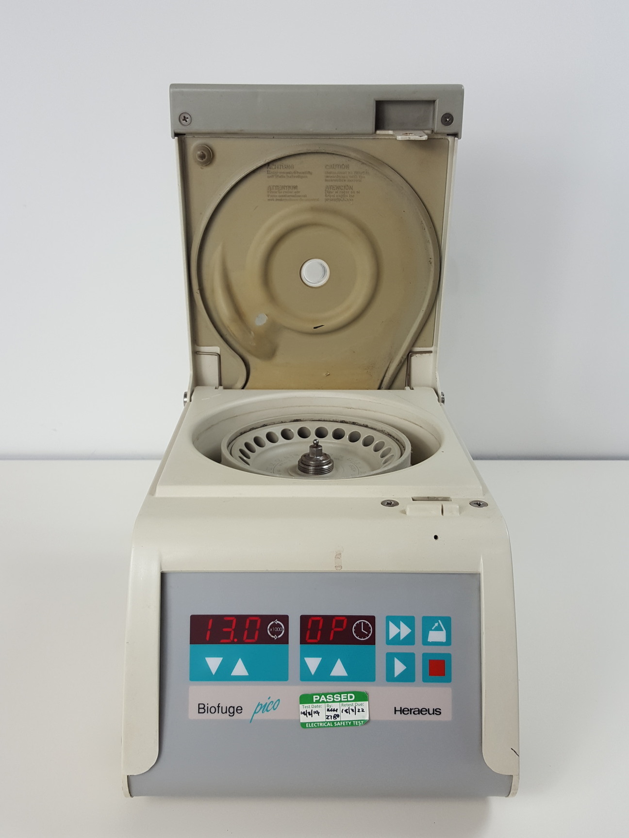 Image of Heraeus Biofuge Pico Laboratory Centrifuge +24 Tube #3325B 13000Rpm Rotor Lab