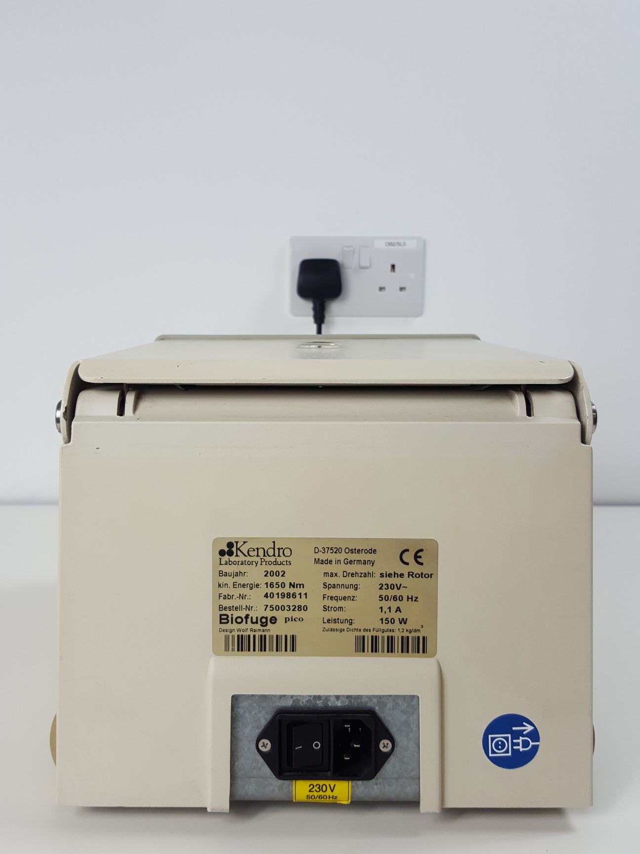 Image of Heraeus Biofuge Pico Laboratory Centrifuge +24 Tube #3325B 13000Rpm Rotor Lab