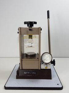 Thumbnail image of Specac Model 15.011 Manual Hydraulic Press - FTIR + XRF Pellet Press Lab