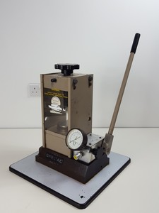 Thumbnail image of Specac Model 15.011 Manual Hydraulic Press - FTIR + XRF Pellet Press Lab