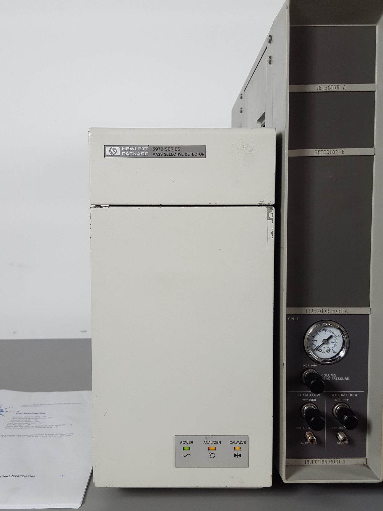 Image of HP 5890 5890A Series II 2 GC Gas Chromatograph System + 5972 MSD & Chemstation