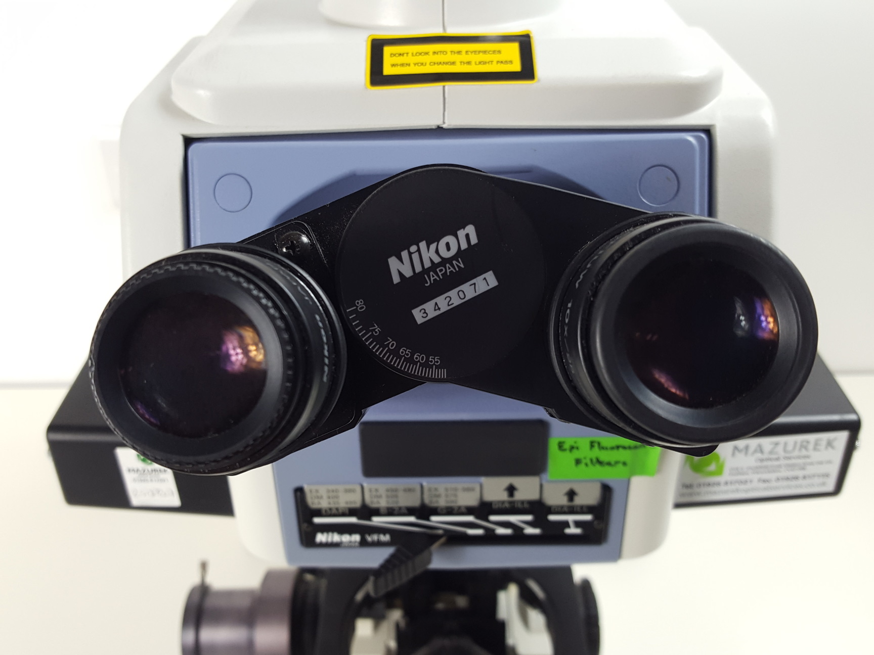 Image of Nikon Eclipse E800 Fluorescence Microscope with C-LP Halogen Lamp House Lab