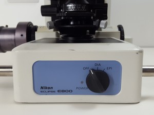 Thumbnail image of Nikon Eclipse E800 Fluorescence Microscope with C-LP Halogen Lamp House Lab
