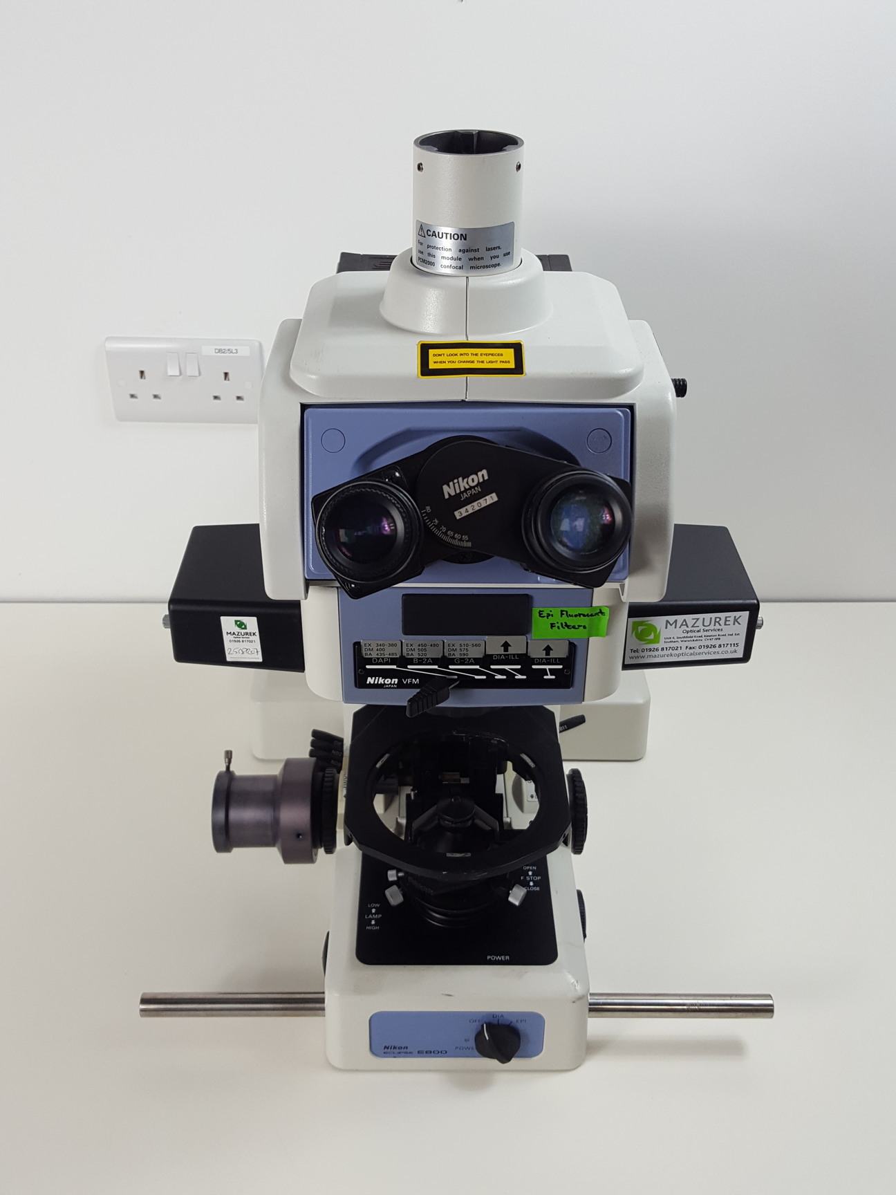 Image of Nikon Eclipse E800 Fluorescence Microscope with C-LP Halogen Lamp House Lab