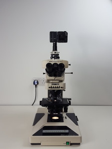 Thumbnail image of Nikon Microphot-SA Microscope w/ 6 Objectives - M Plan, Vickers DIN, Zeiss ph2 