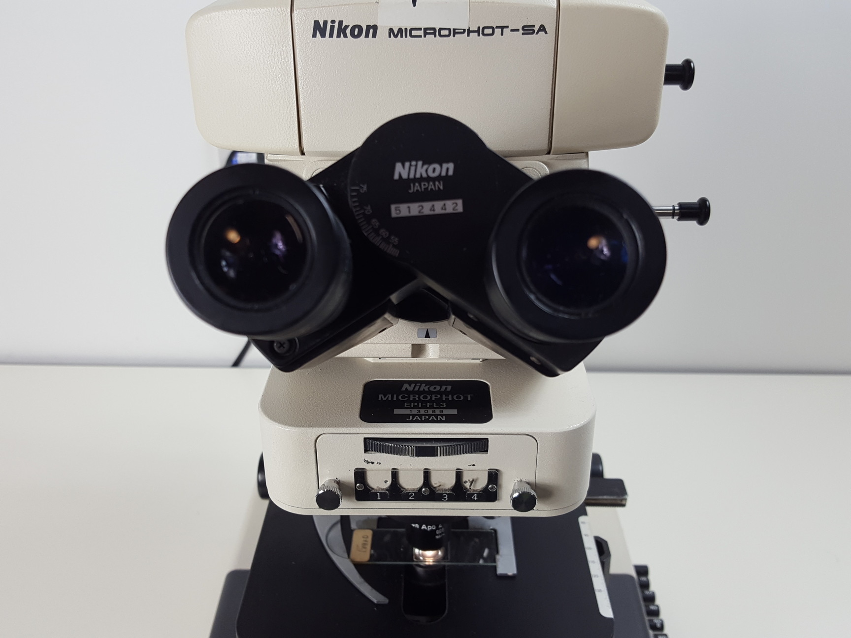 Image of Nikon Microphot-SA Microscope w/ 6 Objectives - M Plan, Vickers DIN, Zeiss ph2 