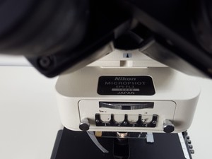 Thumbnail image of Nikon Microphot-SA Microscope w/ 6 Objectives - M Plan, Vickers DIN, Zeiss ph2 