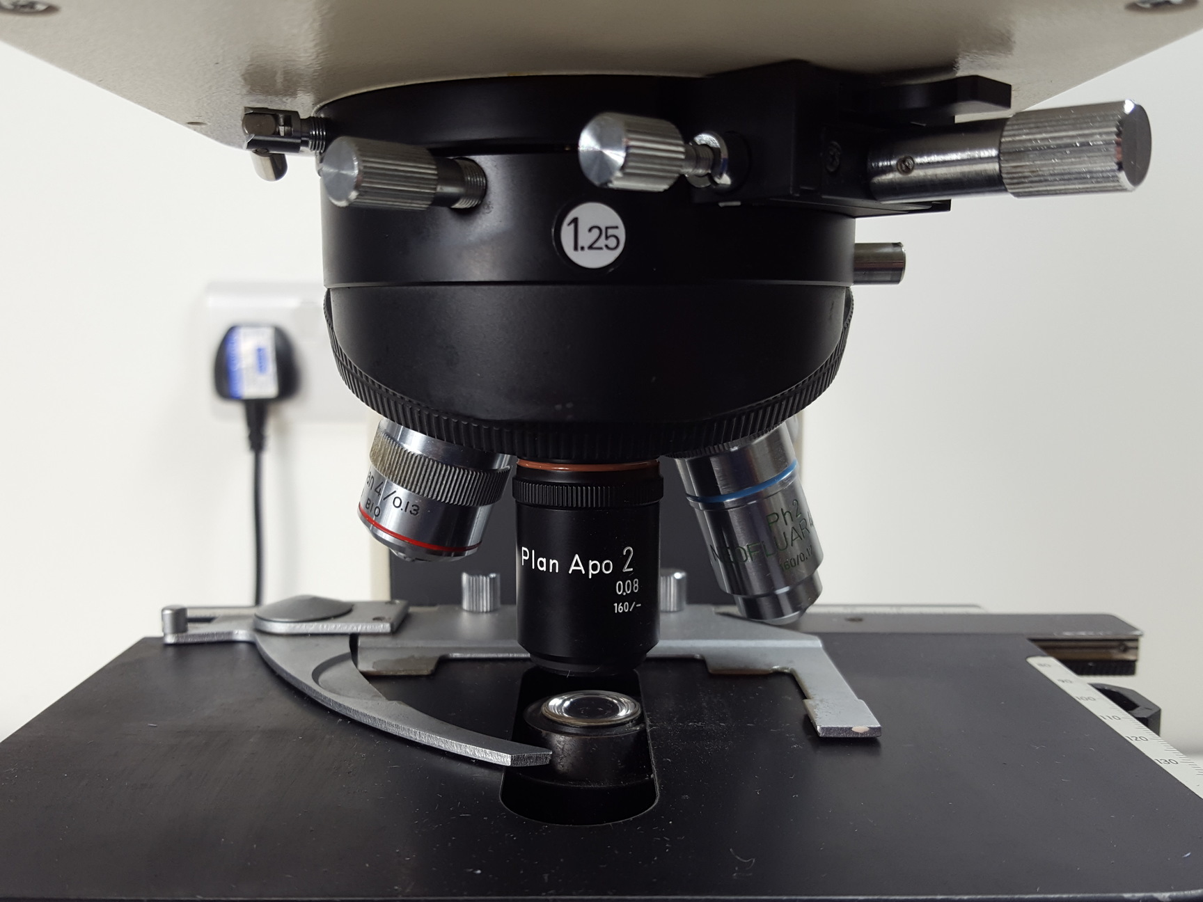 Image of Nikon Microphot-SA Microscope w/ 6 Objectives - M Plan, Vickers DIN, Zeiss ph2 