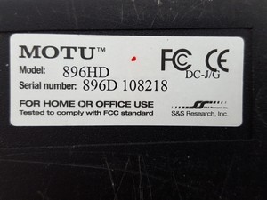 Thumbnail image of MOTU 896 HD 192 kHz Firewire Audio Interface