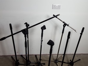 Thumbnail image of Lot of 8 Telescopic Microphone Boom Stands - Inc Samson