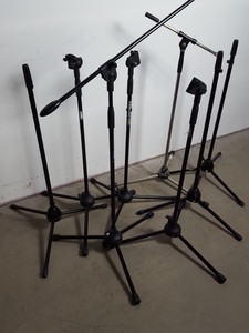Thumbnail image of Lot of 8 Telescopic Microphone Boom Stands - Inc Samson
