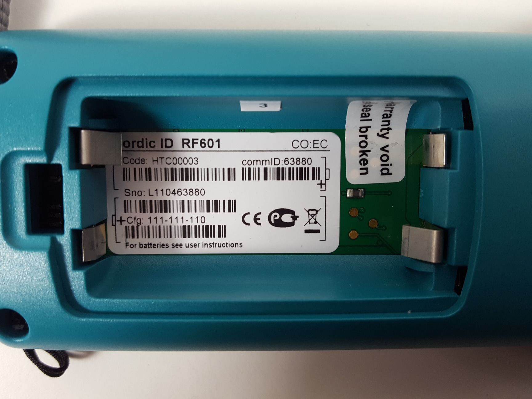 Image of Nordic ID Piccolink RF601 Laser Barcode Scanner with Charging Station