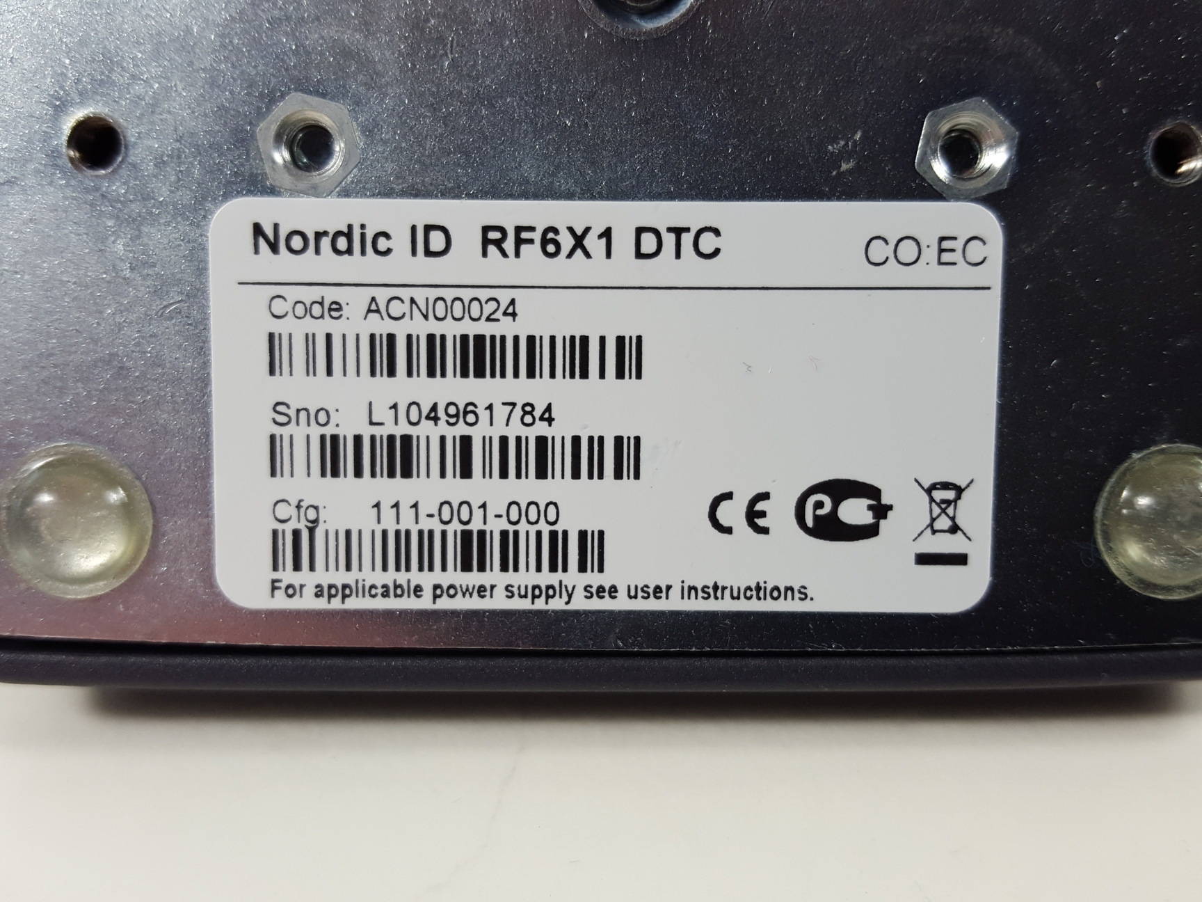 Image of Nordic ID Piccolink RF601 Laser Barcode Scanner with Charging Station