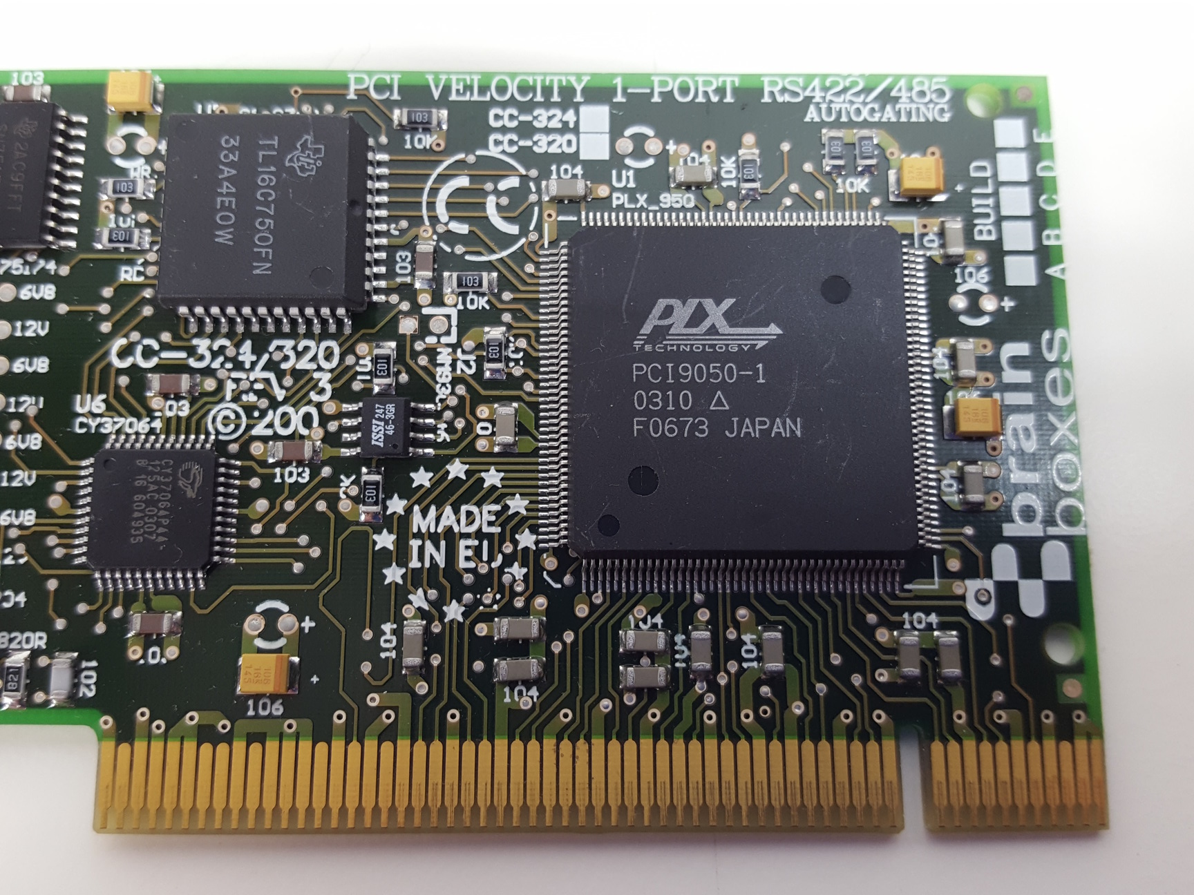 Image of Brain Boxes CC0324/320 PCI Velocity 1-Port RS422/485 Autogating Card