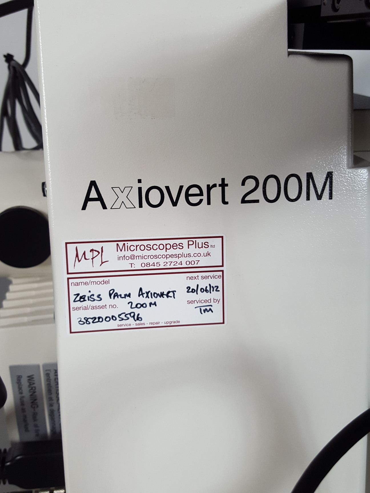 Image of PALM Laser Microscope Microlaser Microbeam Capture Zeiss Axiovert 200M P.A.L.M
