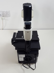 Thumbnail image of Leica DMIL Inverted Trinocular Microscope Type 090-135.001 w/ 4x Objectives Lab