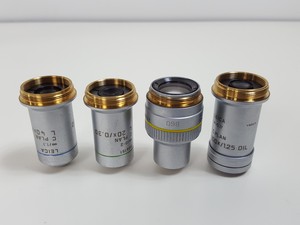 Thumbnail image of Leica DMIL Inverted Trinocular Microscope Type 090-135.001 w/ 4x Objectives Lab
