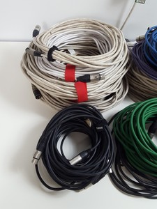 Thumbnail image of Lot of 38 Professional Audio Cables - XLR, 1/4" Jack, 10ft 8 Channel Snakes