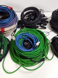 Thumbnail image of Lot of 38 Professional Audio Cables - XLR, 1/4" Jack, 10ft 8 Channel Snakes