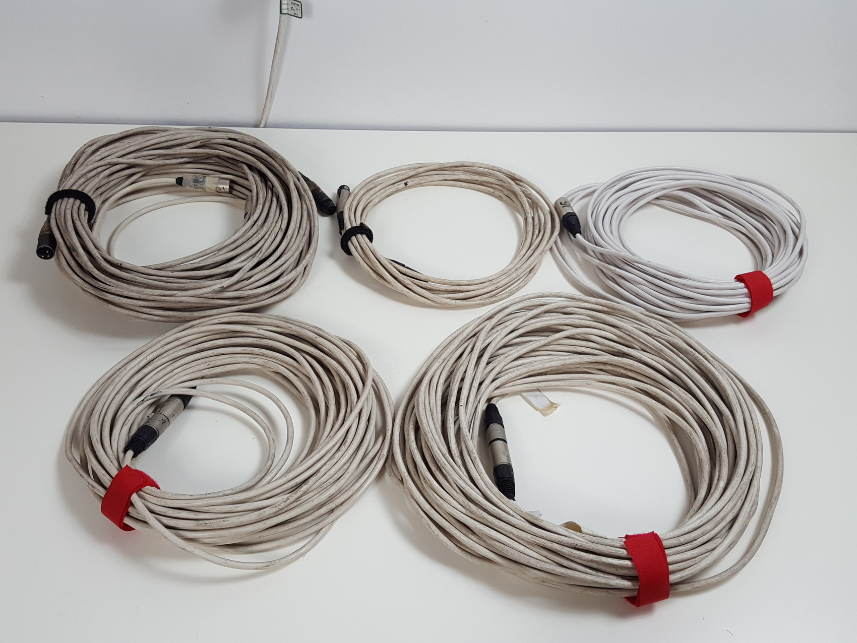 Image of Lot of 38 Professional Audio Cables - XLR, 1/4" Jack, 10ft 8 Channel Snakes